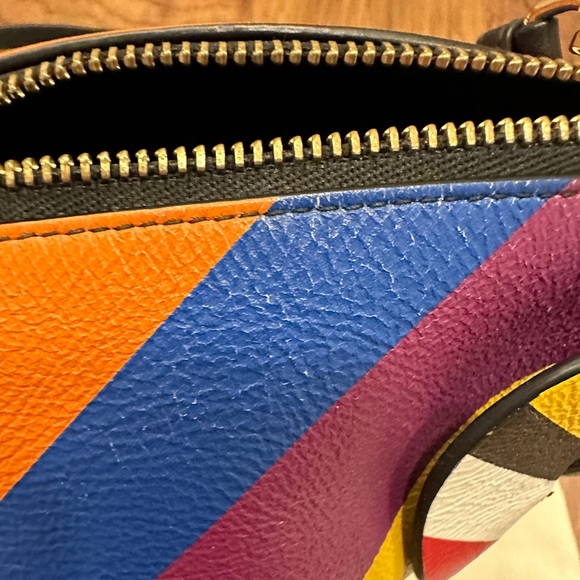 Mini Striped Leather Shoulder Elephant Bag In Multicolor - Picture 14 of 15